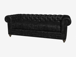 Ledersofa doppeltes 90 '' CLUB LEATHER SOFA (7842-3009 ST)