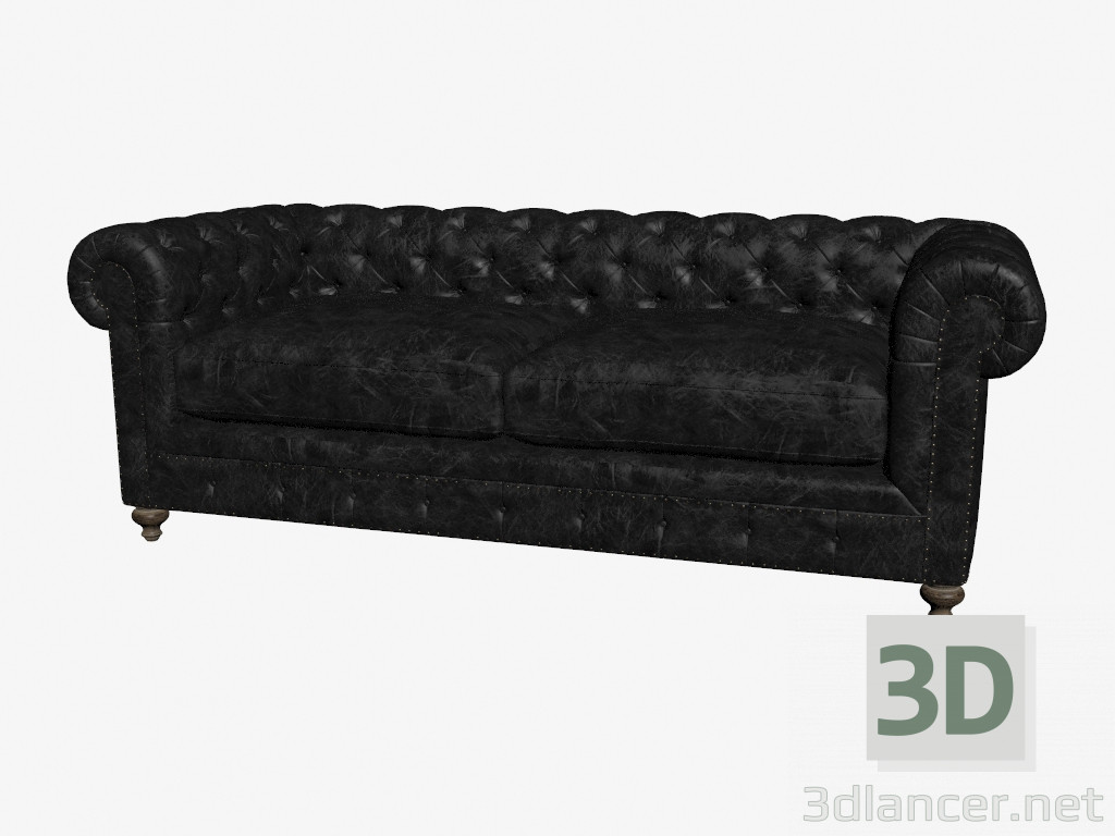 Modelo 3d Sofá de couro duplo 90 '' CLUB LEATHER SOFA (7842-3009 ST) - preview