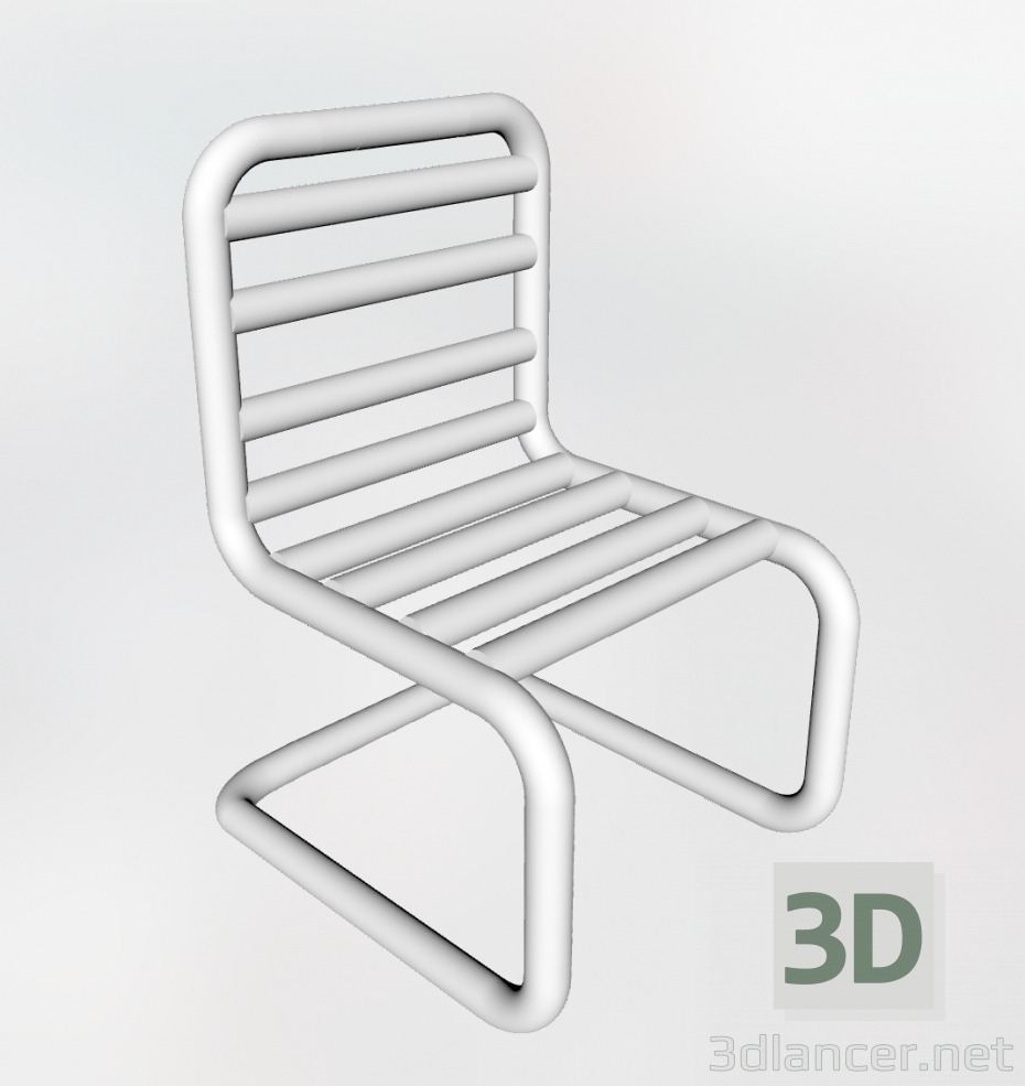 3d model Silla tubular - vista previa