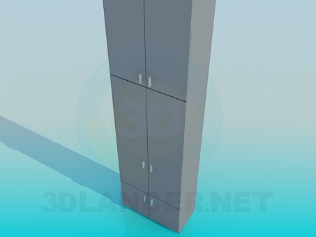 modèle 3D Armoire de bureau - preview