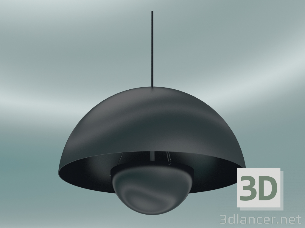 modello 3D Lampada a sospensione Vaso di fiori (VP2, Ø50cm, H 36cm, Nero Blu) - anteprima