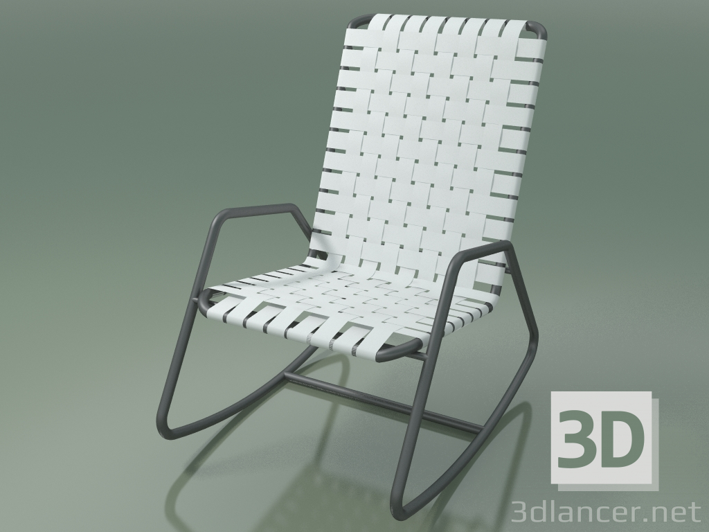 modèle 3D Fauteuil à bascule InOut (809, aluminium laqué gris) - preview