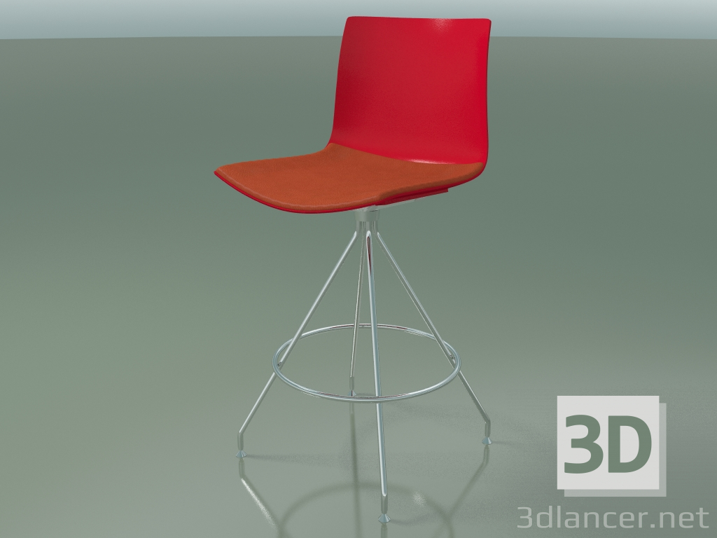 3d model Taburete de bar 0306 (con cojín de asiento, polipropileno PO00104) - vista previa