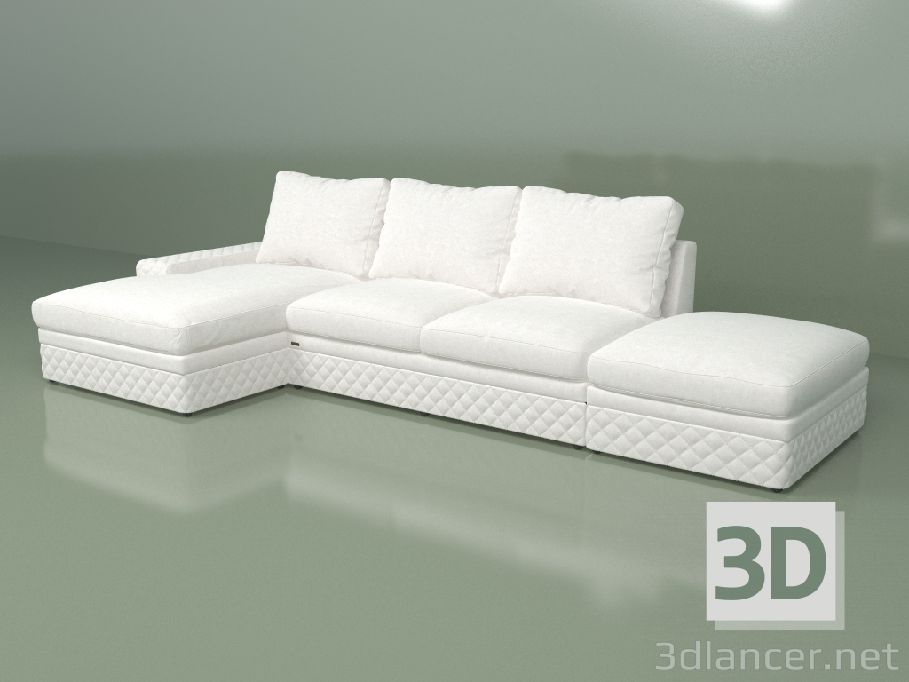 3d model Sofá rinconera Dubai - vista previa