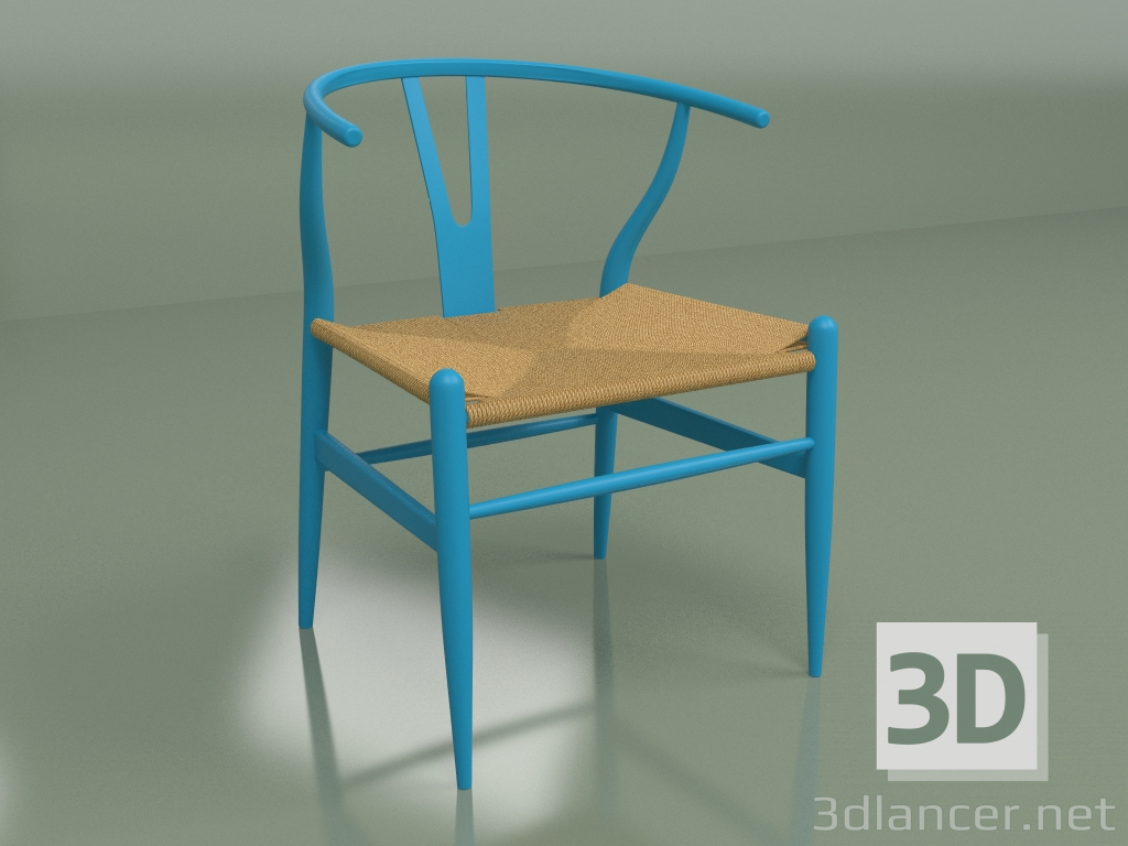 3d model silla Wishbone - vista previa