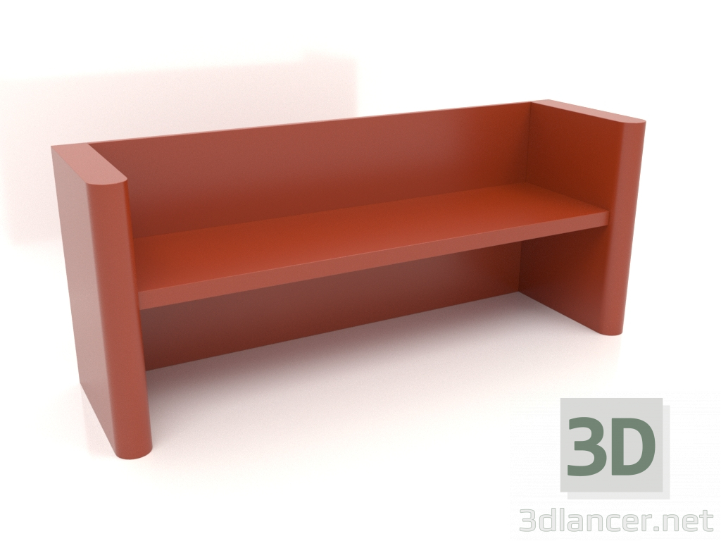 modello 3D Panca VK 07 (1800x524x750, terracotta) - anteprima