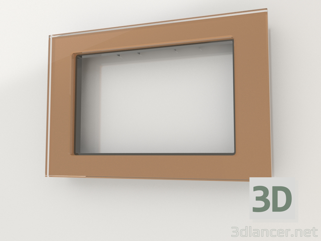 Modelo 3d Moldura para roseta dupla Favorit (bronze) - preview