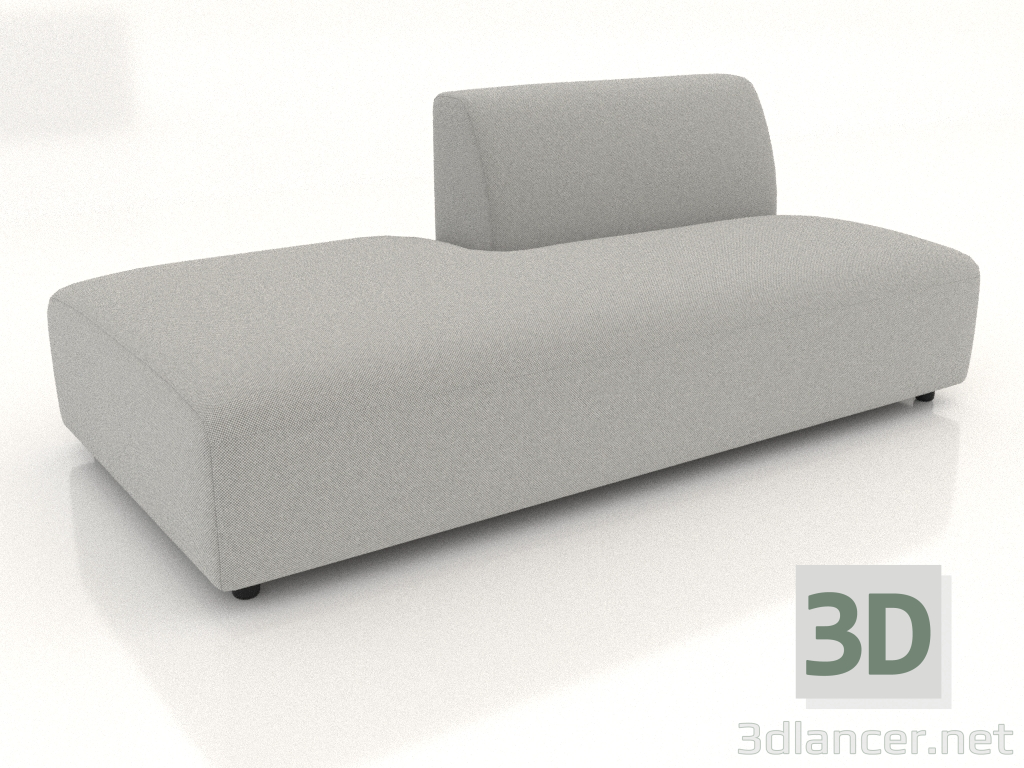 3d model Módulo sofá 1 plaza (L) 180x90 extendido hacia la izquierda - vista previa