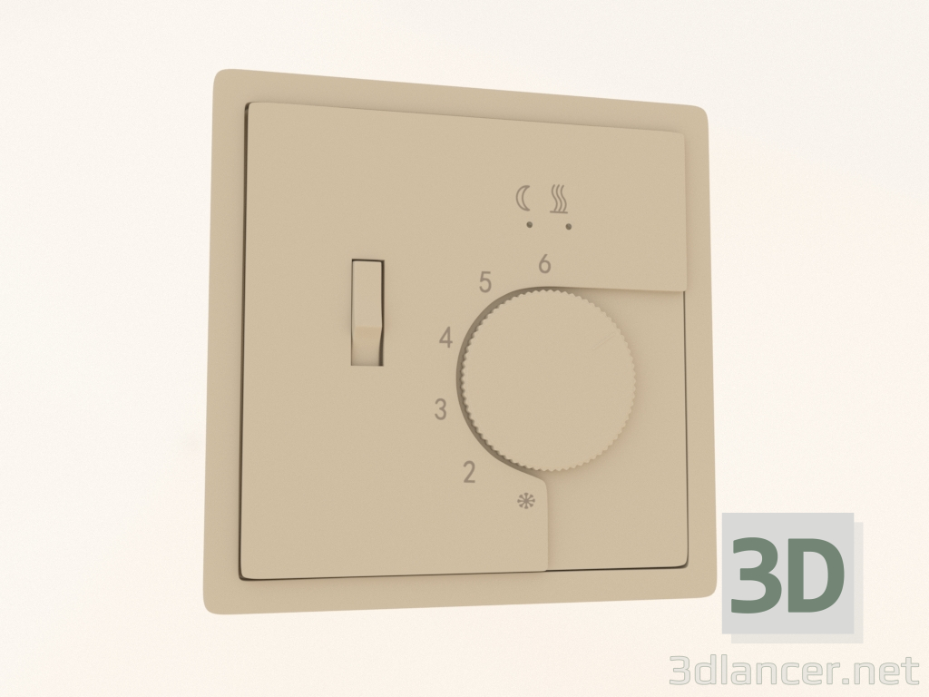 3D Modell Thermostat für Fußbodenheizung (Kaschmir matt, DA14935) R98 - Vorschau