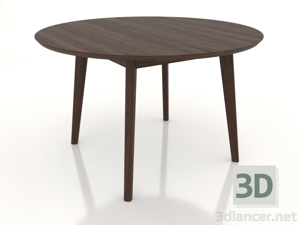 3D Modell Esstisch RUND Ø 1200 mm (Walnuss dunkel) - Vorschau