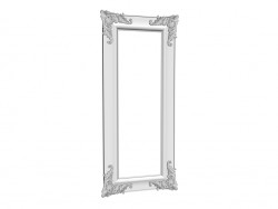 Espelho ornamento branco brilhante 180 x 80