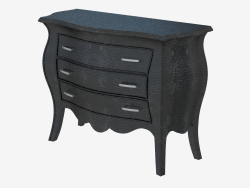 Commode avec unité de tiroir ADLER garniture en cuir