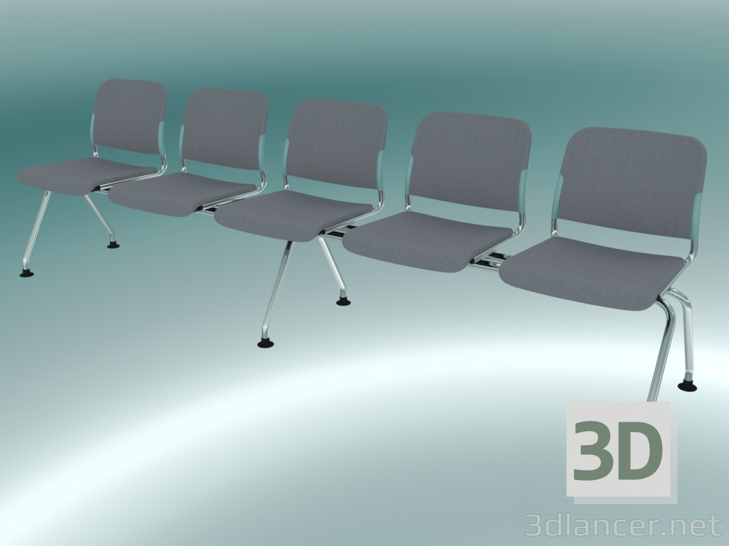 modèle 3D Banquette cinq places (500L5) - preview