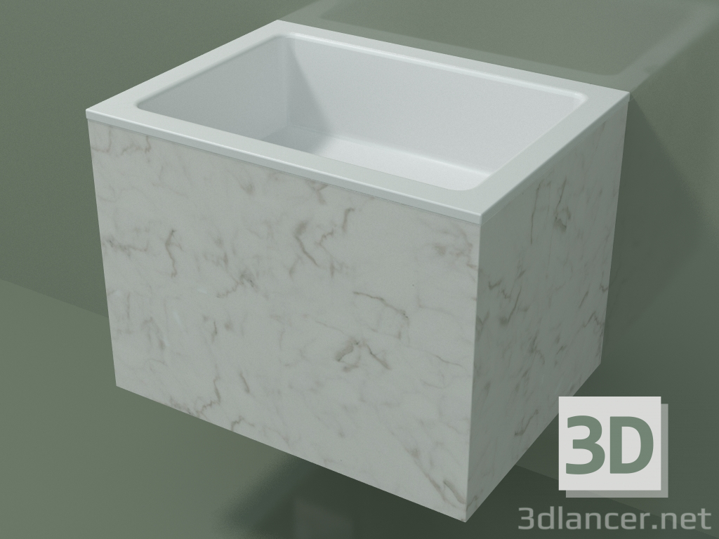 3D modeli Duvara monte lavabo (02R122101, Carrara M01, L 48, P 36, H 36 cm) - önizleme