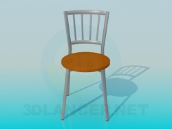 Silla de aluminio con asiento redondo