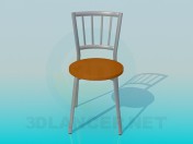 Aluminium chair with round seat