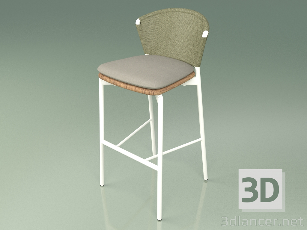 3d модель Стілець барний 050 (Olive, Metal Milk, Teak) – превью