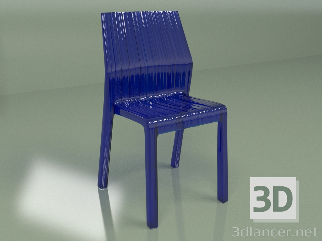 3d model Silla Shimmery (azul) - vista previa