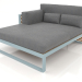 3d model XL modular sofa, section 2 left, high back, artificial wood (Blue gray) - preview