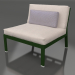 3d model Sofa module, section 3 (Bottle green) - preview