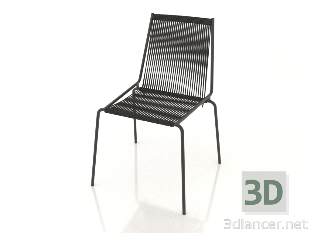 3d model Silla Noel (base negra, driza de bandera negra) - vista previa