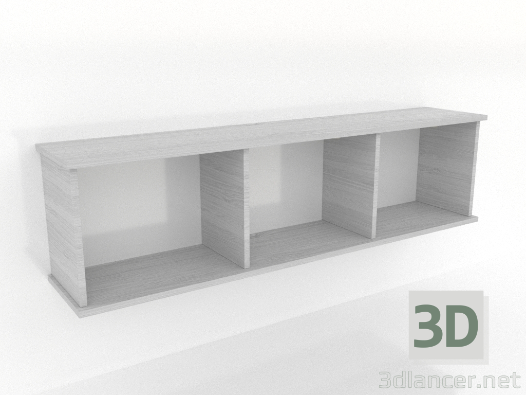 3d model Estante colgante ESTANTE 7 (abierto) 1400 mm (blanco RAL 9010) - vista previa 3d model Estante colgante ESTANTE 7 (abierto) 1400 mm (blanco RAL 9010) - vista previa