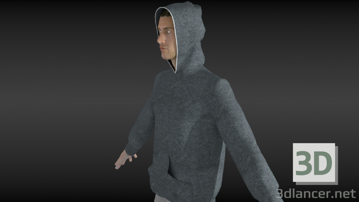 Herren Sweatshirt 3D-Modell kaufen - Rendern