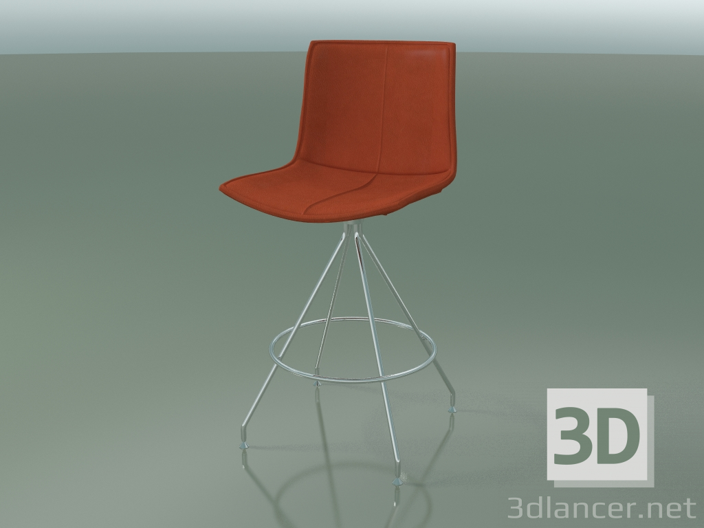 modello 3D Sedia da bar 0322 (con rivestimento in pelle sfoderabile, rivestimento 1) - anteprima