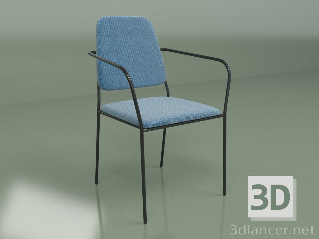 3D Modell Stuhl Nestor (blau) - Vorschau