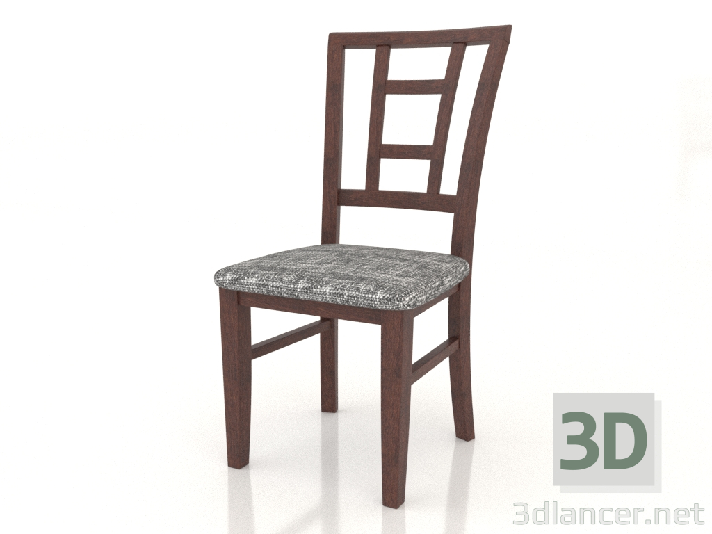 modello 3D Sedia Milton (Noce Vecchio) - anteprima