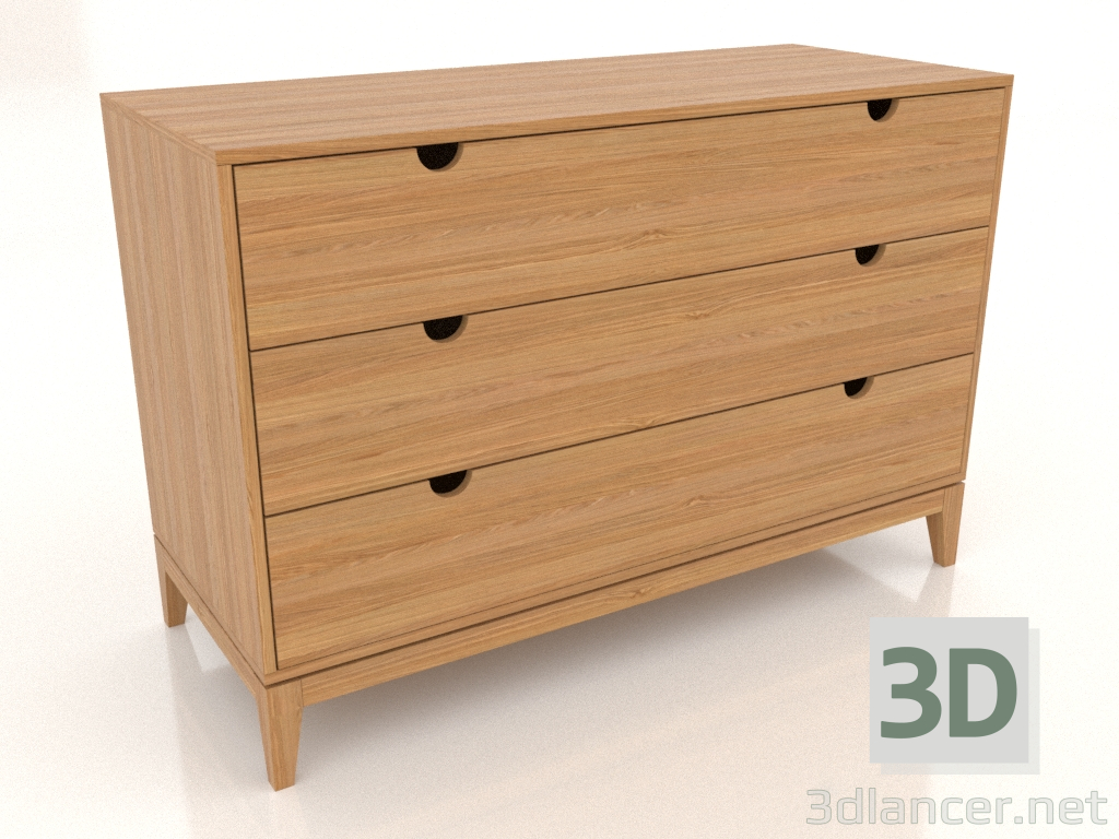 3d model Chest of drawers 1200x500 mm (natural oak) - preview