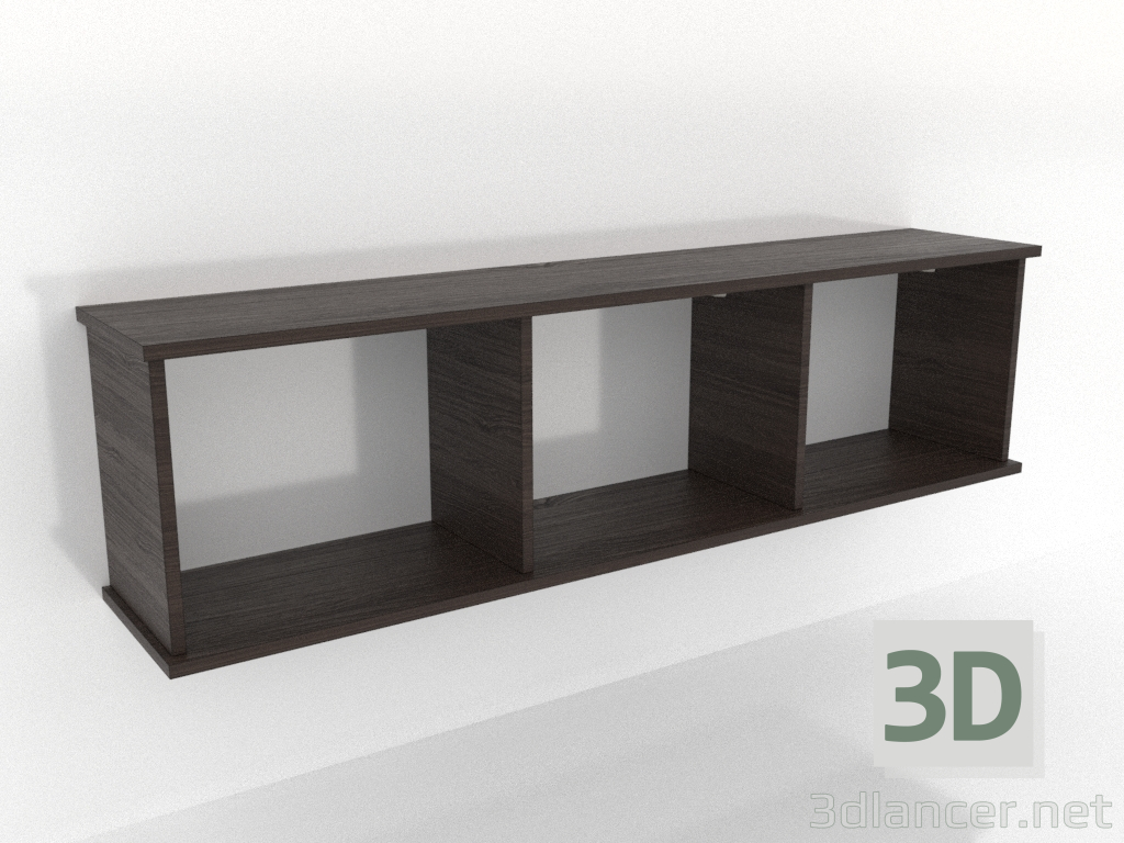 Modelo 3d Prateleira suspensa SHELF 7 (aberta) 1400 mm (nogueira de freixo) - preview Modelo 3d Prateleira suspensa SHELF 7 (aberta) 1400 mm (nogueira de freixo) - preview