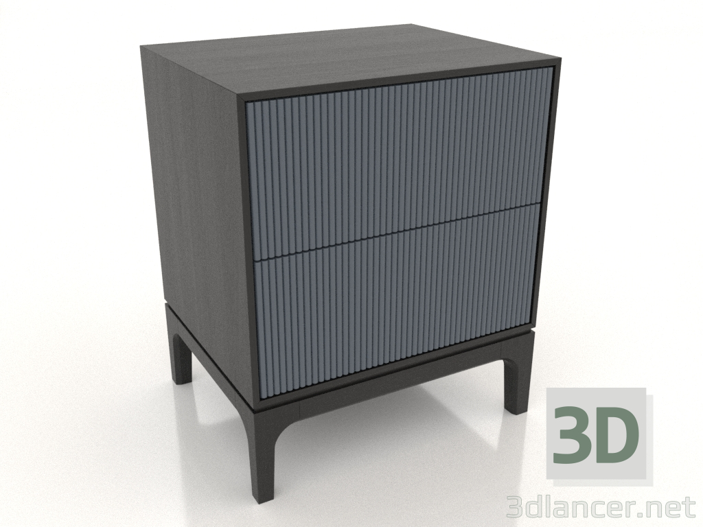 3D modeli FARGO 2 çekmeceli, frezelenmiş cepheli komodin (arduvaz, siyah meşe, seçenek 3) - önizleme