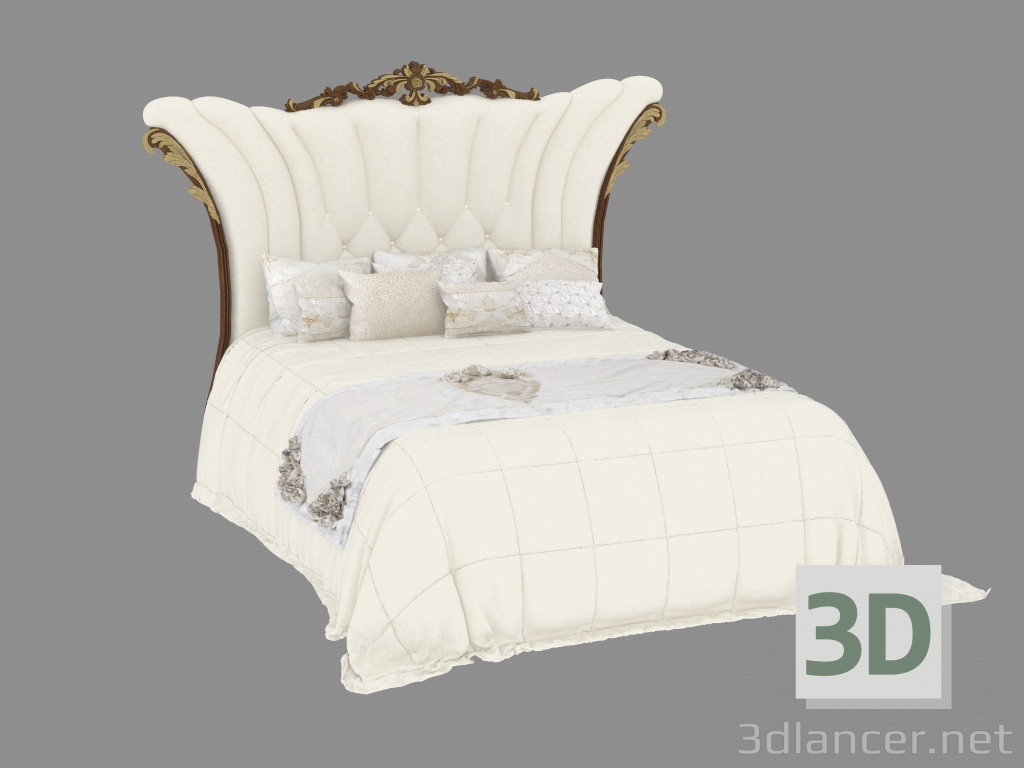 modello 3D Letto matrimoniale in stile classico 271 - anteprima