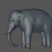 3d Asian Elephant Rigged Low-poly 3D model model buy - render