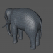 3d Asian Elephant Rigged Low-poly 3D model model buy - render