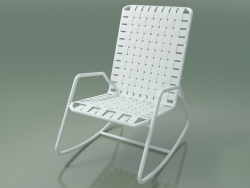 Fauteuil à bascule InOut (809, aluminium laqué blanc)