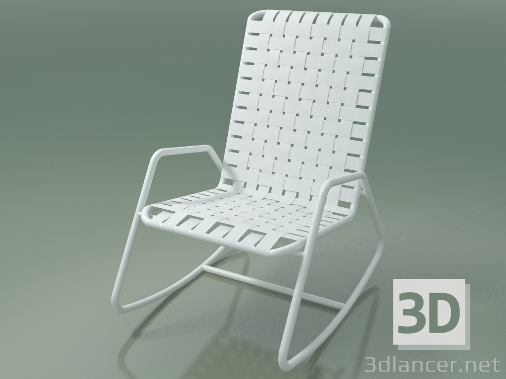 3d model InOut Rocking Chair (809, White Lacquered Aluminum) - preview