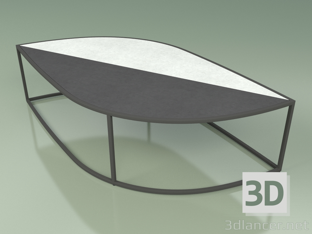 3d model Coffee table 002 (Glazed Gres Storm-Ice, Metal Smoke) - preview