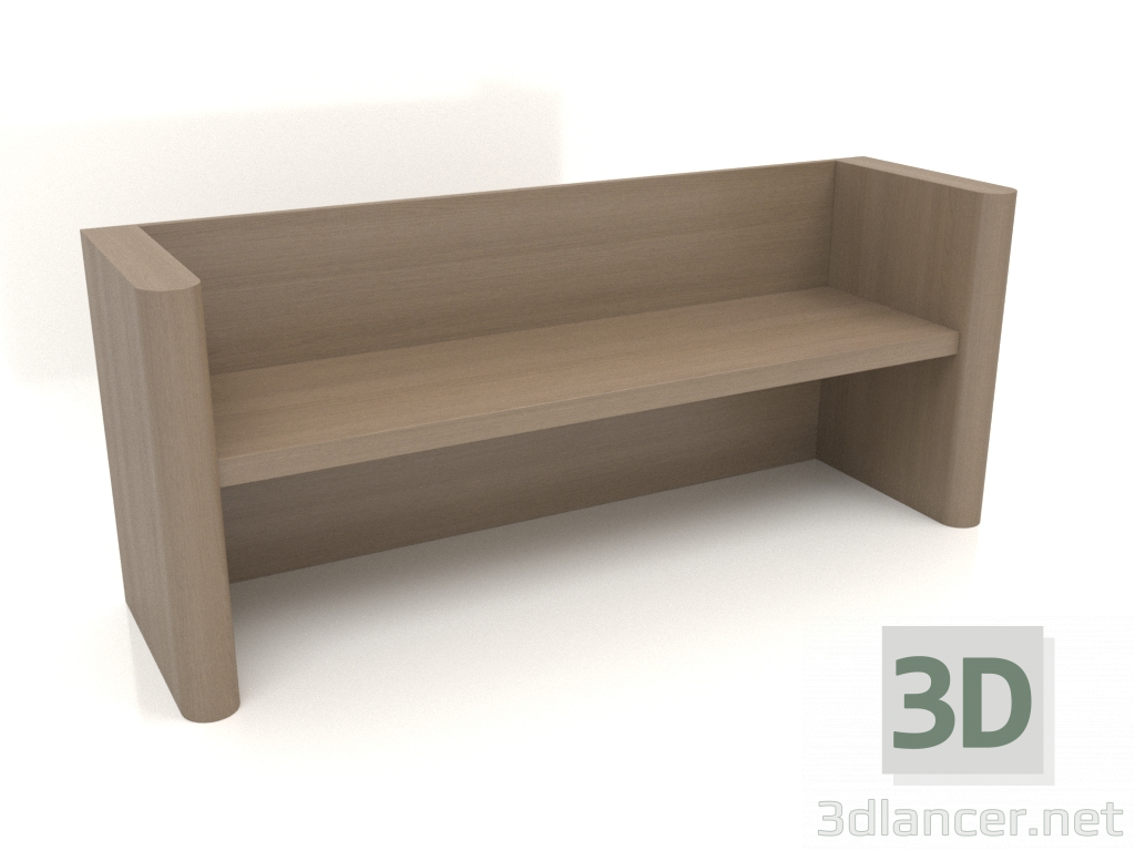 3d модель Банкетка ВК 07 (1800х524х750, wood grey) – превью