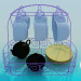 Modelo 3d Conjunto para café - preview