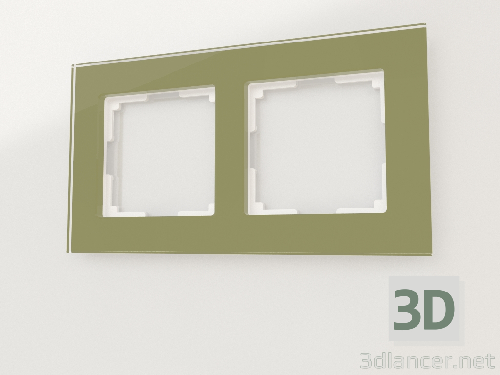 Modelo 3d Moldura para 2 posts Favorit (pistache) - preview