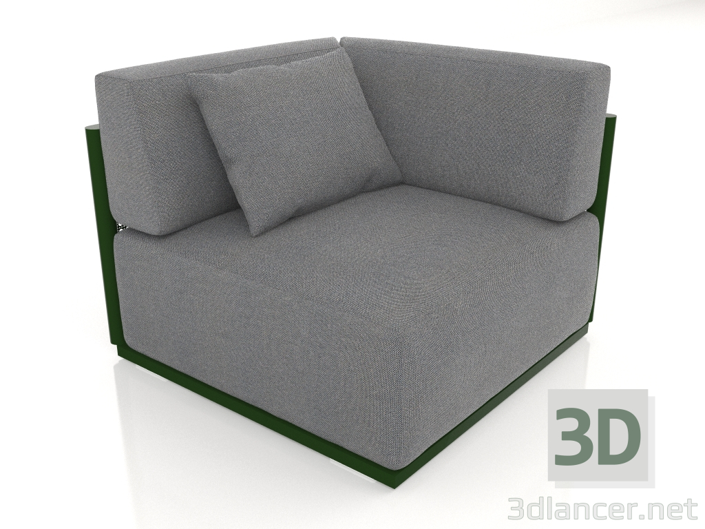 3d модель Диванный модуль секция 6 (Bottle green) – превью