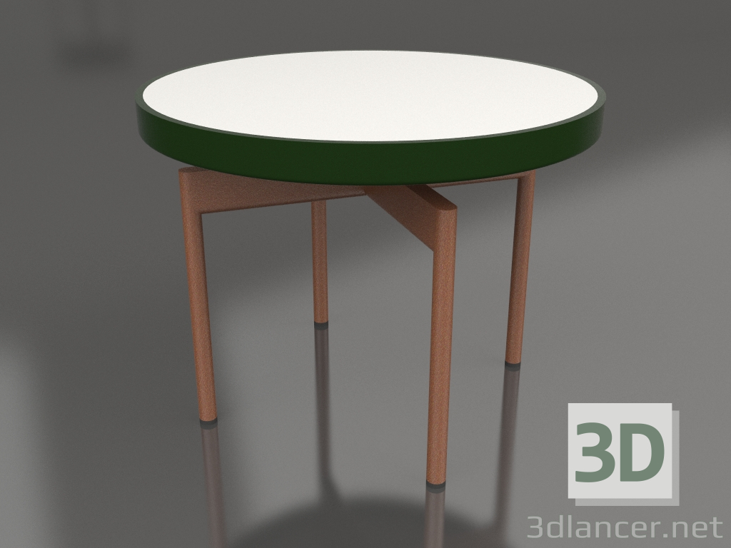 3d модель Стіл журнальний круглий Ø60 (Bottle green, DEKTON Zenith) – превью