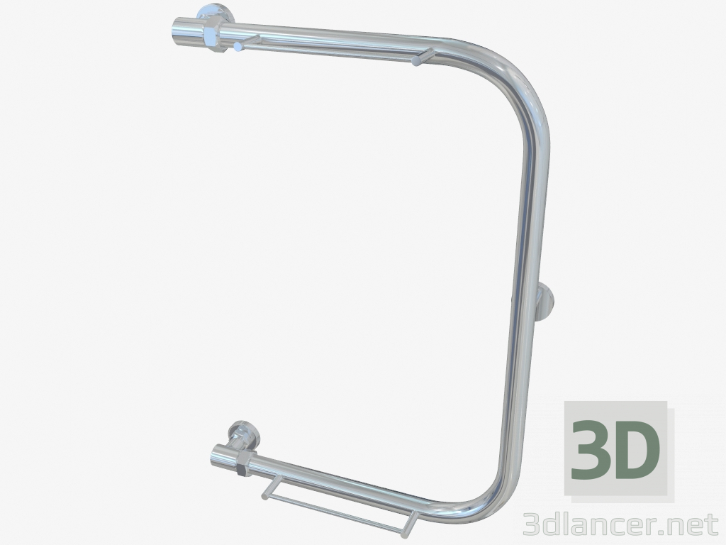 modello 3D Radiatore a forma di P (600x400 +2 ripiani) - anteprima