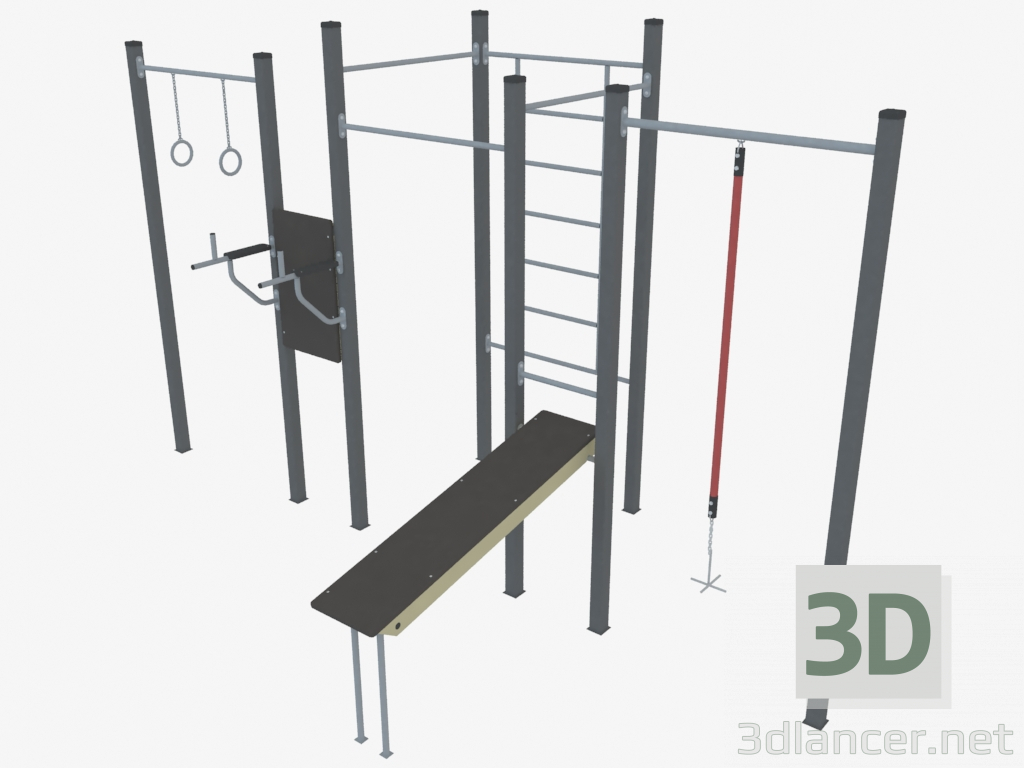 3d model Complejo deportivo (WL0031) - vista previa