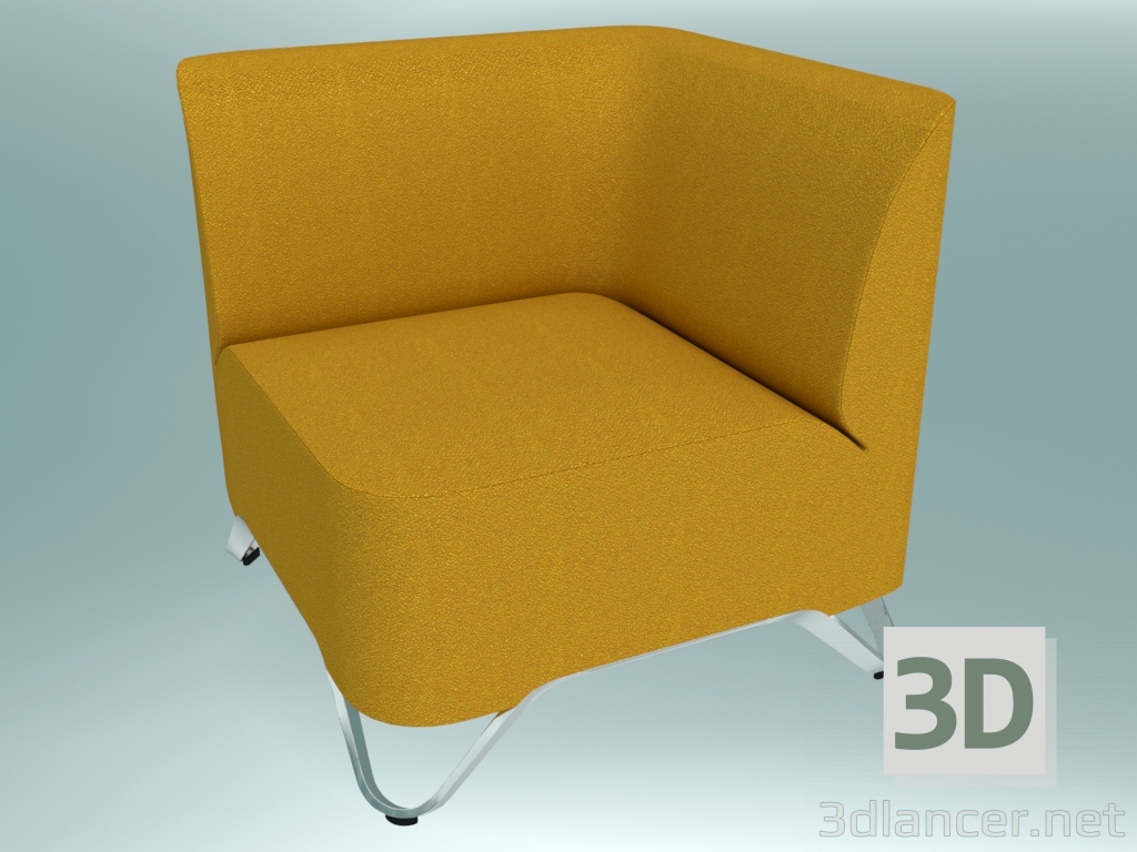 modello 3D Poltrona angolare (1C) - anteprima