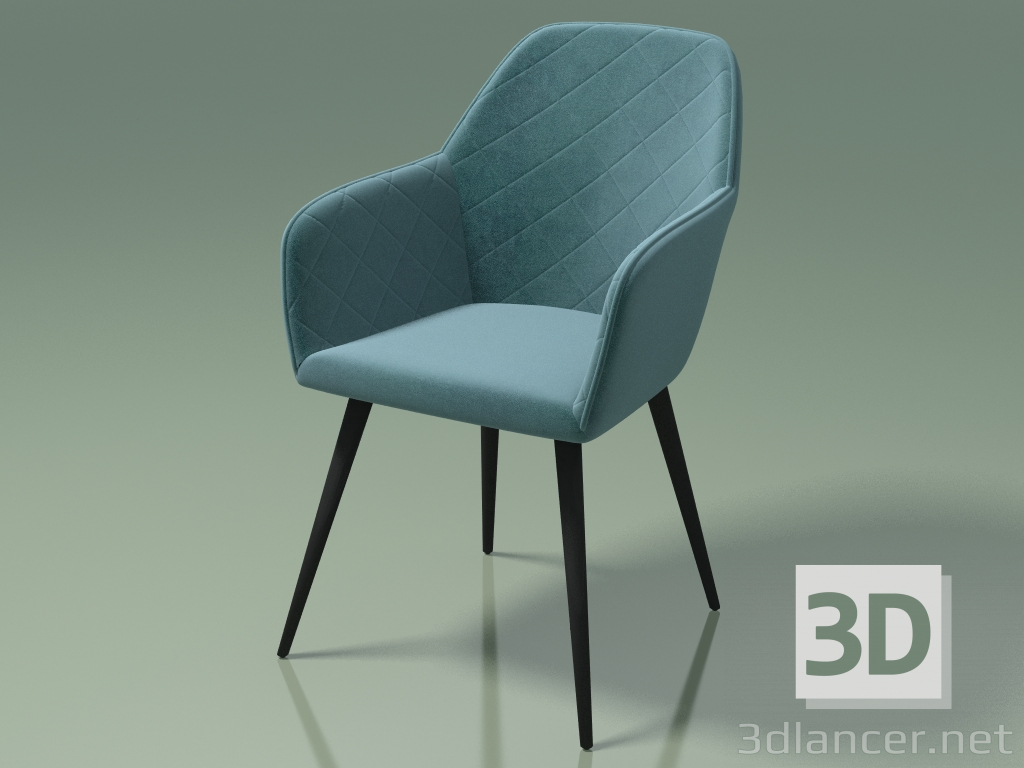 3d model Armchair Antiba (112922, azure green) - preview