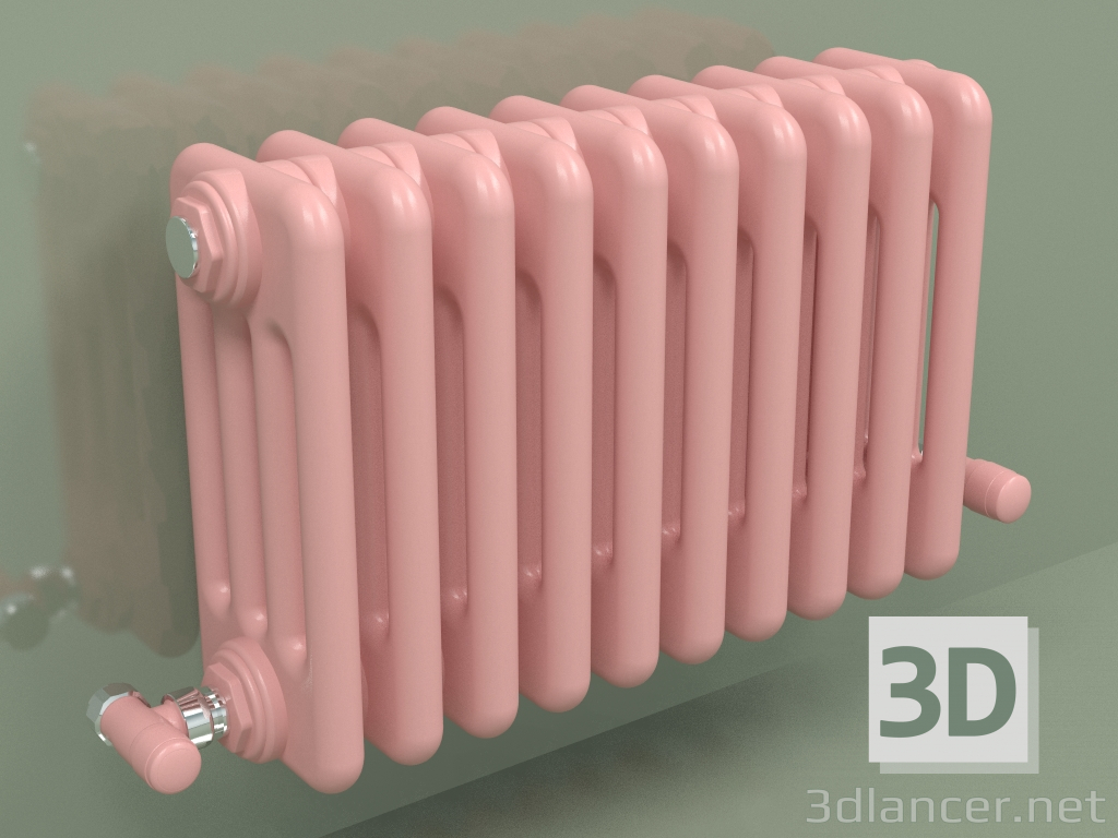 modello 3D Radiatore TESI 4 (H 300 10EL, Rosa - RAL 3015) - anteprima