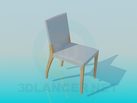 3d model Chair on wooden legs - preview